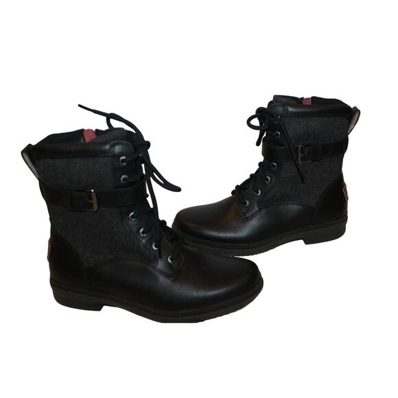 NEW UGG WOMEN'S HAPSBURG WATERPROOF HAPSBURG BLACK HIKER‎ SNOW BOOTS - Picture 1 of 7